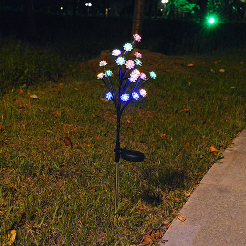 Lumière Paysage LED Fleur Moderne Art Déco Étanche Solaire Cuivre Fer PVC Acier Pour Jardin 