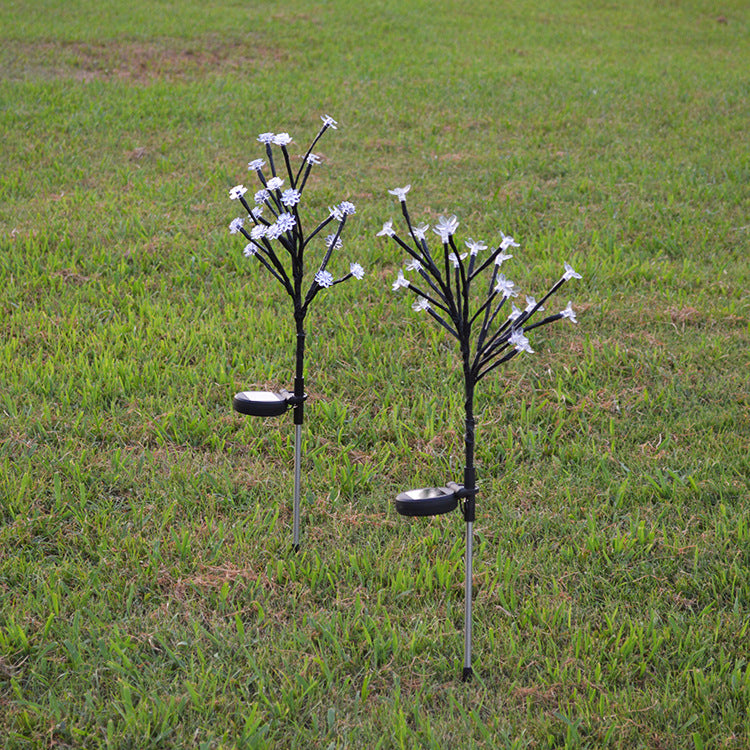 Lumière Paysage LED Fleur Moderne Art Déco Étanche Solaire Cuivre Fer PVC Acier Pour Jardin 