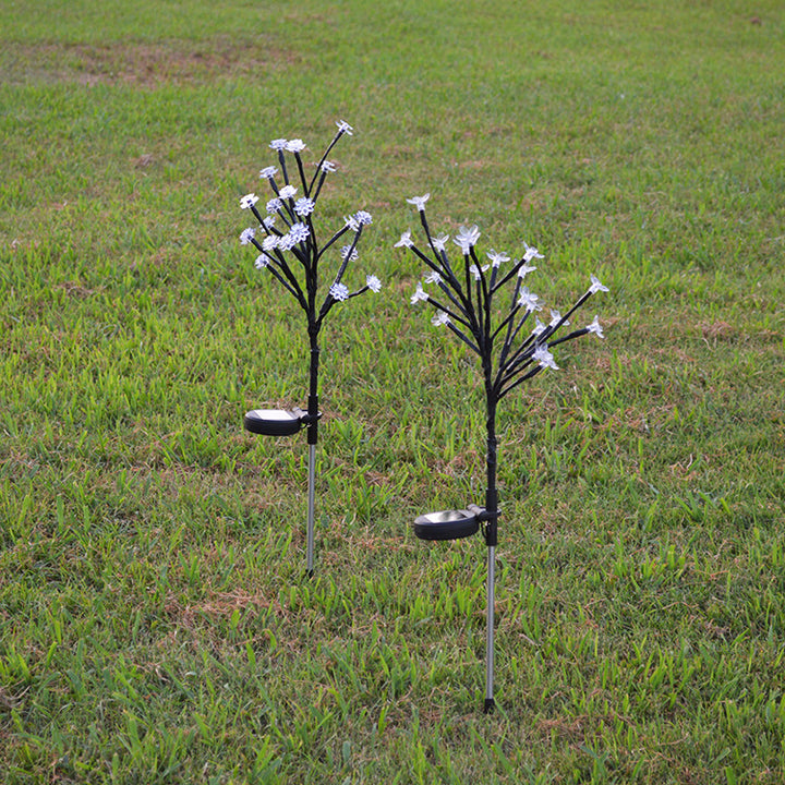 Lumière Paysage LED Fleur Moderne Art Déco Étanche Solaire Cuivre Fer PVC Acier Pour Jardin 