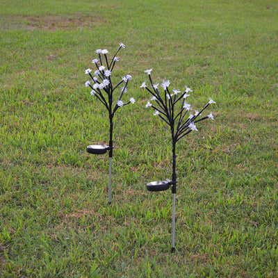 Modern Art Deco Waterproof Solar Copper Iron PVC Steel Flower LED Landscape Lighting Outdoor Light For Garden