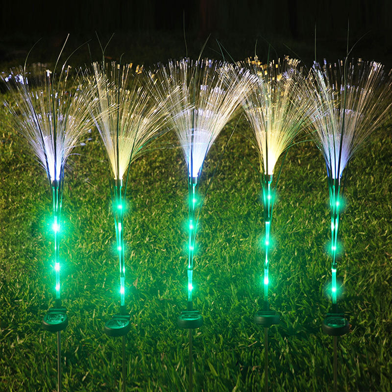 Éclairage paysager LED en fibre de roseau synthétique en acier inoxydable ABS solaire étanche Art Déco moderne pour lumière extérieure de patio extérieur 