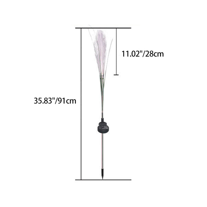 Éclairage paysager LED en fibre de roseau synthétique en acier inoxydable ABS solaire étanche Art Déco moderne pour lumière extérieure de patio extérieur 