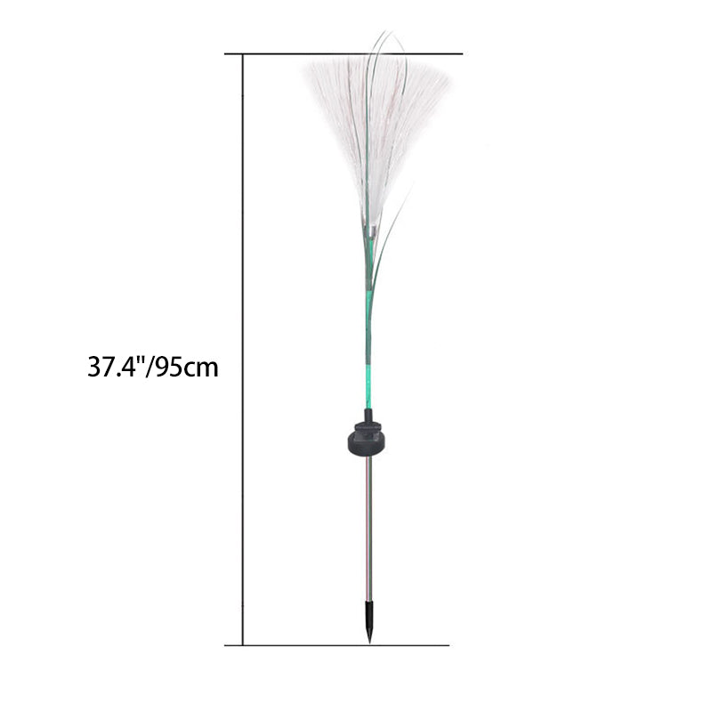 Éclairage paysager LED en fibre de roseau synthétique en acier inoxydable ABS solaire étanche Art Déco moderne pour lumière extérieure de patio extérieur 
