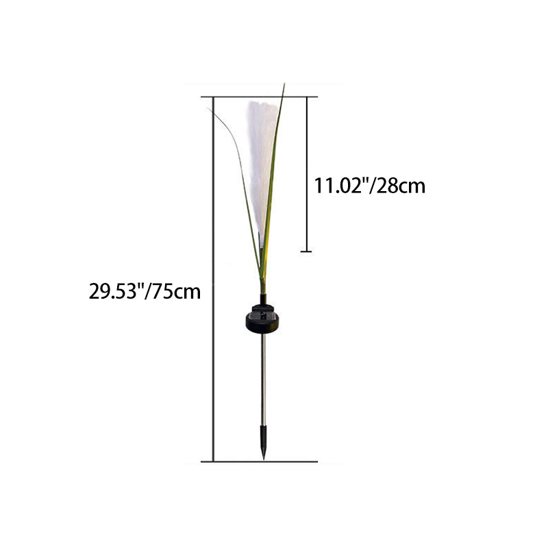 Éclairage paysager LED en fibre de roseau synthétique en acier inoxydable ABS solaire étanche Art Déco moderne pour lumière extérieure de patio extérieur 