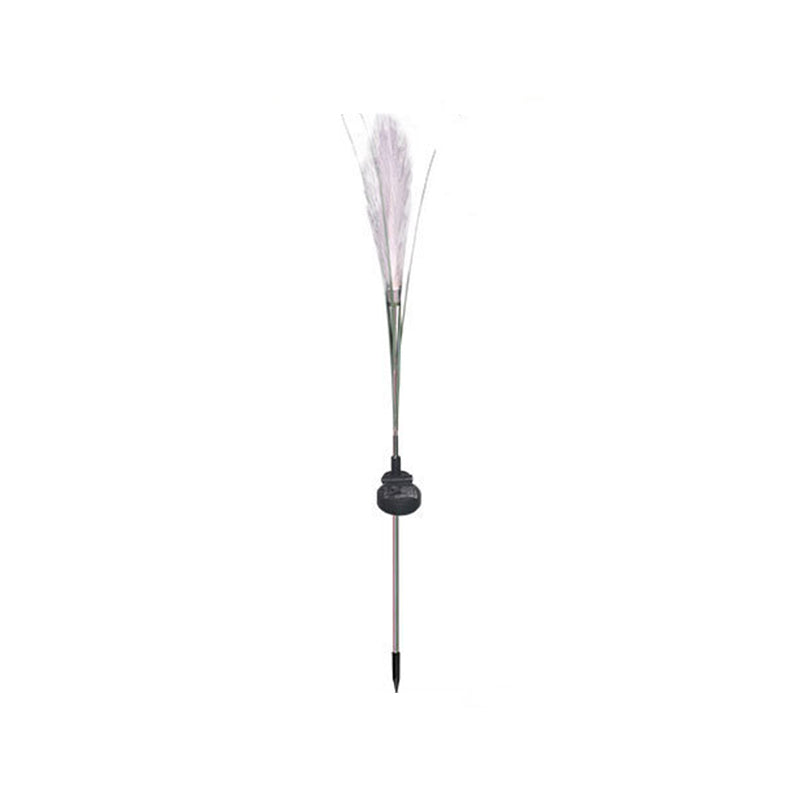 Éclairage paysager LED en fibre de roseau synthétique en acier inoxydable ABS solaire étanche Art Déco moderne pour lumière extérieure de patio extérieur 