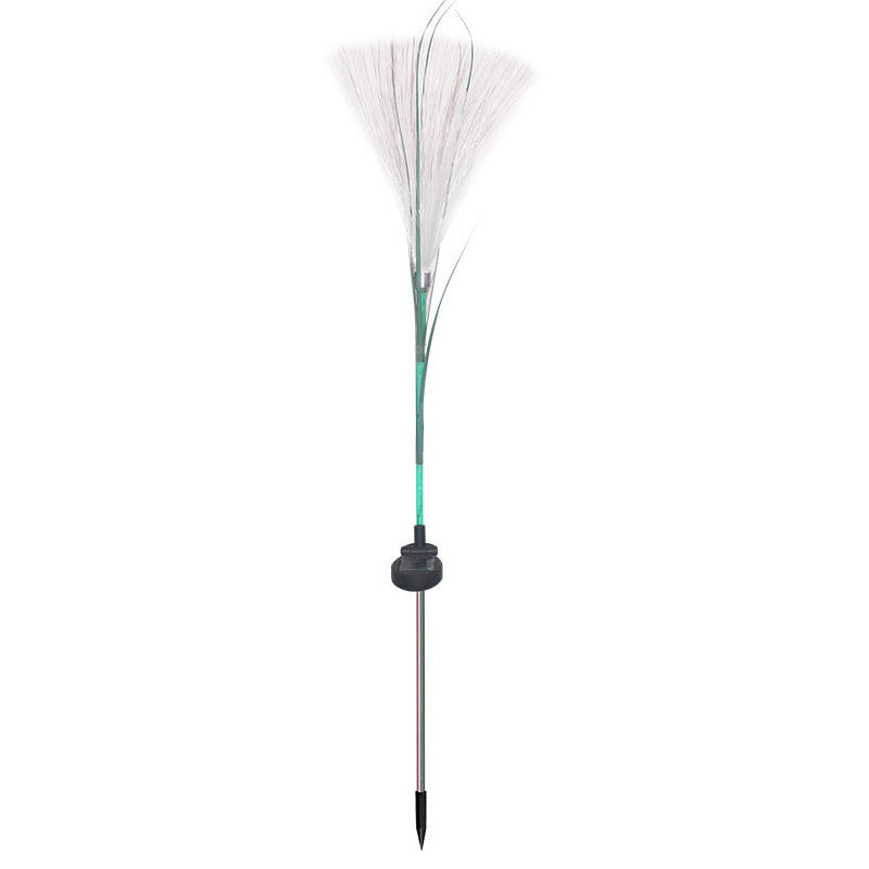 Éclairage paysager LED en fibre de roseau synthétique en acier inoxydable ABS solaire étanche Art Déco moderne pour lumière extérieure de patio extérieur 