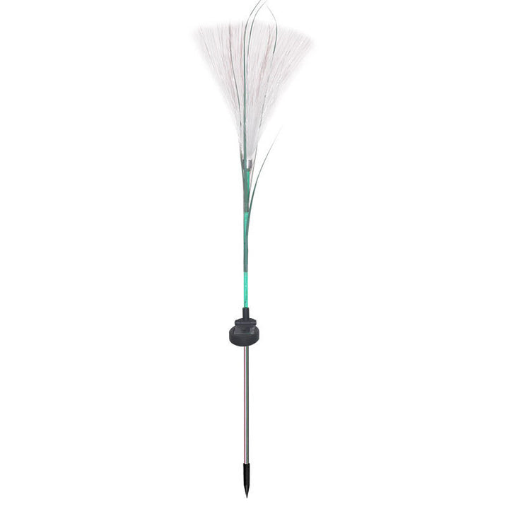 Éclairage paysager LED en fibre de roseau synthétique en acier inoxydable ABS solaire étanche Art Déco moderne pour lumière extérieure de patio extérieur 