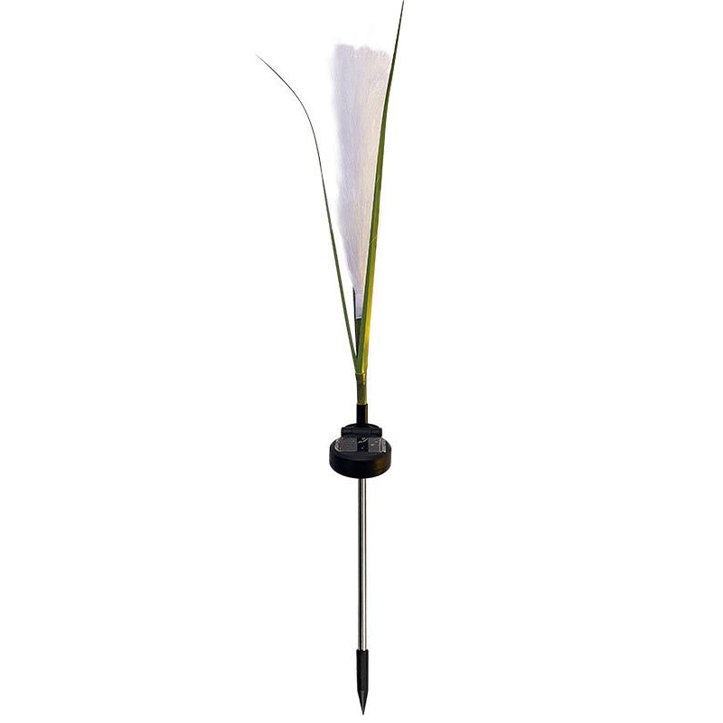 Éclairage paysager LED en fibre de roseau synthétique en acier inoxydable ABS solaire étanche Art Déco moderne pour lumière extérieure de patio extérieur 