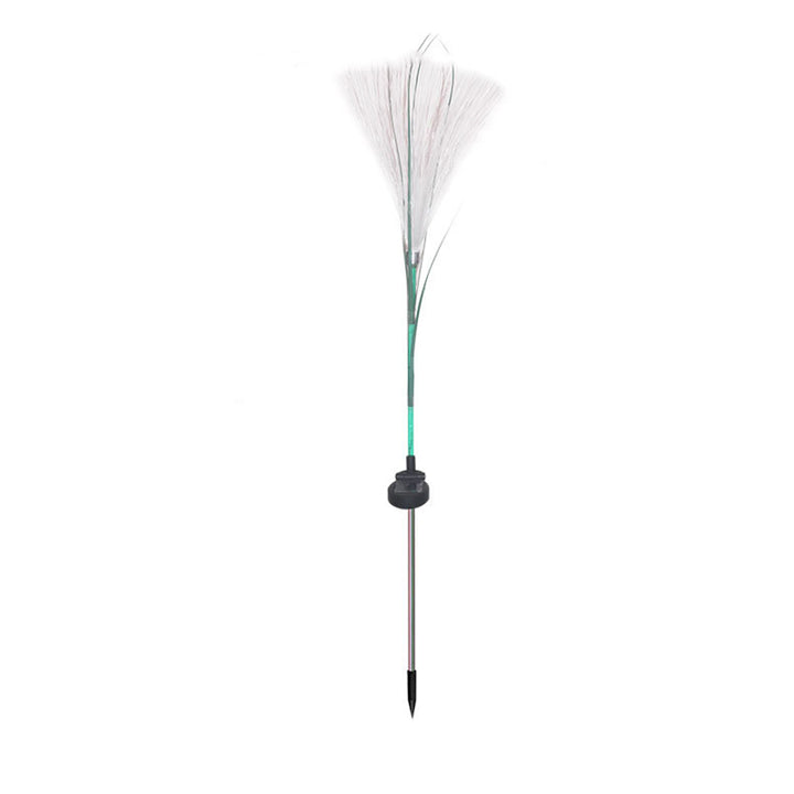 Éclairage paysager LED en fibre de roseau synthétique en acier inoxydable ABS solaire étanche Art Déco moderne pour lumière extérieure de patio extérieur 