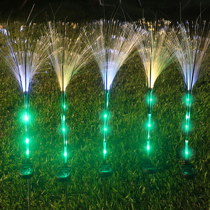 Éclairage paysager LED en fibre de roseau synthétique en acier inoxydable ABS solaire étanche Art Déco moderne pour lumière extérieure de patio extérieur 