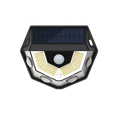 Moderne Art Deco wasserdichte Solar-ABS-PC-Halbkreis-LED-Wandleuchte für die Außenterrasse 