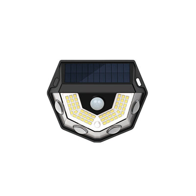 Moderne Art Deco wasserdichte Solar-ABS-PC-Halbkreis-LED-Wandleuchte für die Außenterrasse 