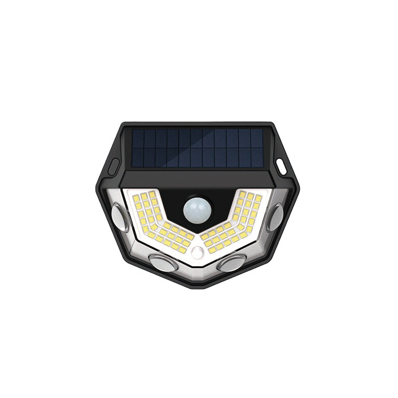 Moderne Art Deco wasserdichte Solar-ABS-PC-Halbkreis-LED-Wandleuchte für die Außenterrasse 