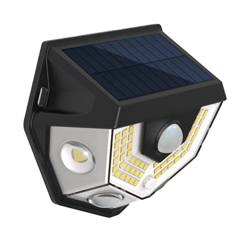 Moderne Art Deco wasserdichte Solar-ABS-PC-Halbkreis-LED-Wandleuchte für die Außenterrasse 