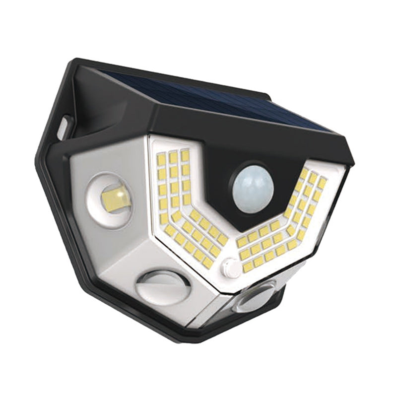 Moderne Art Deco wasserdichte Solar-ABS-PC-Halbkreis-LED-Wandleuchte für die Außenterrasse 