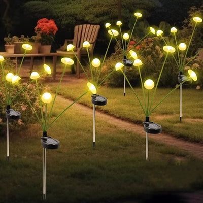 Moderne Art Deco wasserdichte Solar-Edelstahl-ABS-Silikon-Quallen-LED-Landschaftsbeleuchtung Außenleuchte für Außenpatio 