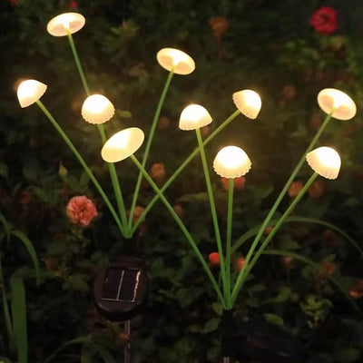 Moderne Art Deco wasserdichte Solar-Edelstahl-ABS-Silikon-Quallen-LED-Landschaftsbeleuchtung Außenleuchte für Außenpatio 