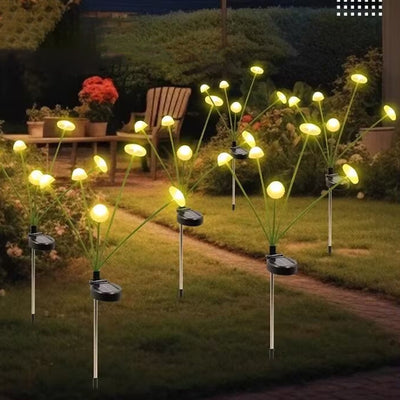 Moderne Art Deco wasserdichte Solar-Edelstahl-ABS-Silikon-Quallen-LED-Landschaftsbeleuchtung Außenleuchte für Außenpatio 