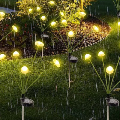 Moderne Art Deco wasserdichte Solar-Edelstahl-ABS-Silikon-Quallen-LED-Landschaftsbeleuchtung Außenleuchte für Außenpatio 