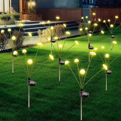 Moderne Art Deco wasserdichte Solar-Edelstahl-ABS-Silikon-Quallen-LED-Landschaftsbeleuchtung Außenleuchte für Außenpatio 