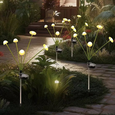 Moderne Art Deco wasserdichte Solar-Edelstahl-ABS-Silikon-Quallen-LED-Landschaftsbeleuchtung Außenleuchte für Außenpatio 