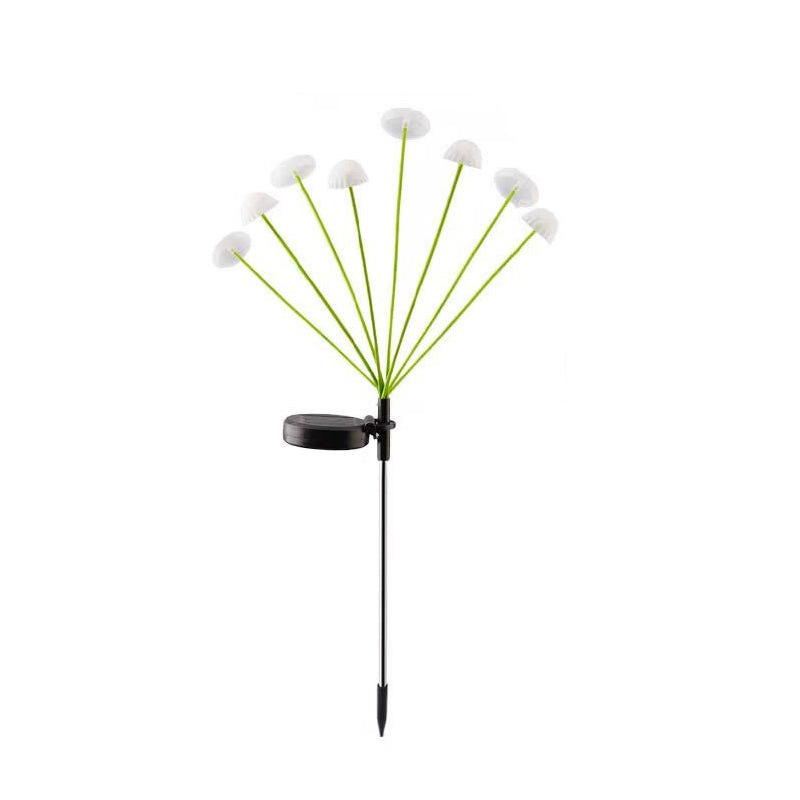 Moderne Art Deco wasserdichte Solar-Edelstahl-ABS-Silikon-Quallen-LED-Landschaftsbeleuchtung Außenleuchte für Außenpatio 