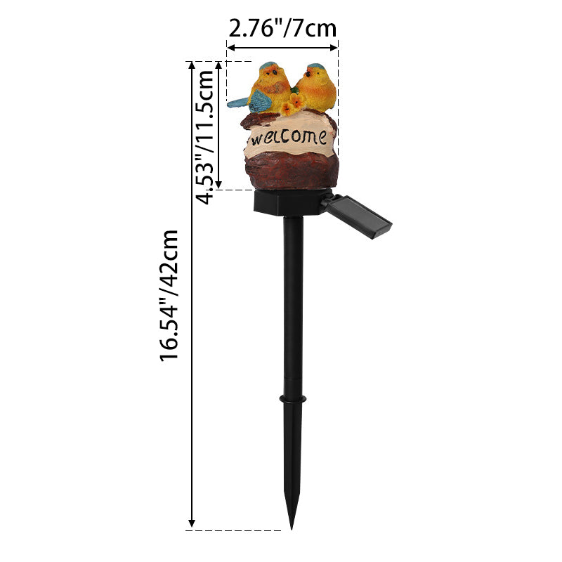 Modern Art Deco Waterproof Solar PP Resin Bird Decorative LED Landscape Lighting Outdoor Light For Garden