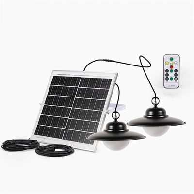 Contemporary Industrial Waterproof Solar Aluminum PC Round LED Pendant Light For Garden