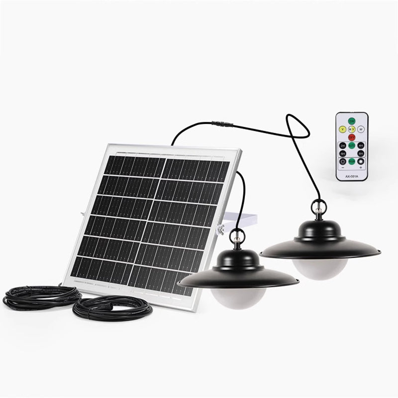 Contemporary Industrial Waterproof Solar Aluminum PC Round LED Pendant Light For Garden