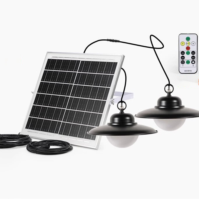 Contemporary Industrial Waterproof Solar Aluminum PC Round LED Pendant Light For Garden