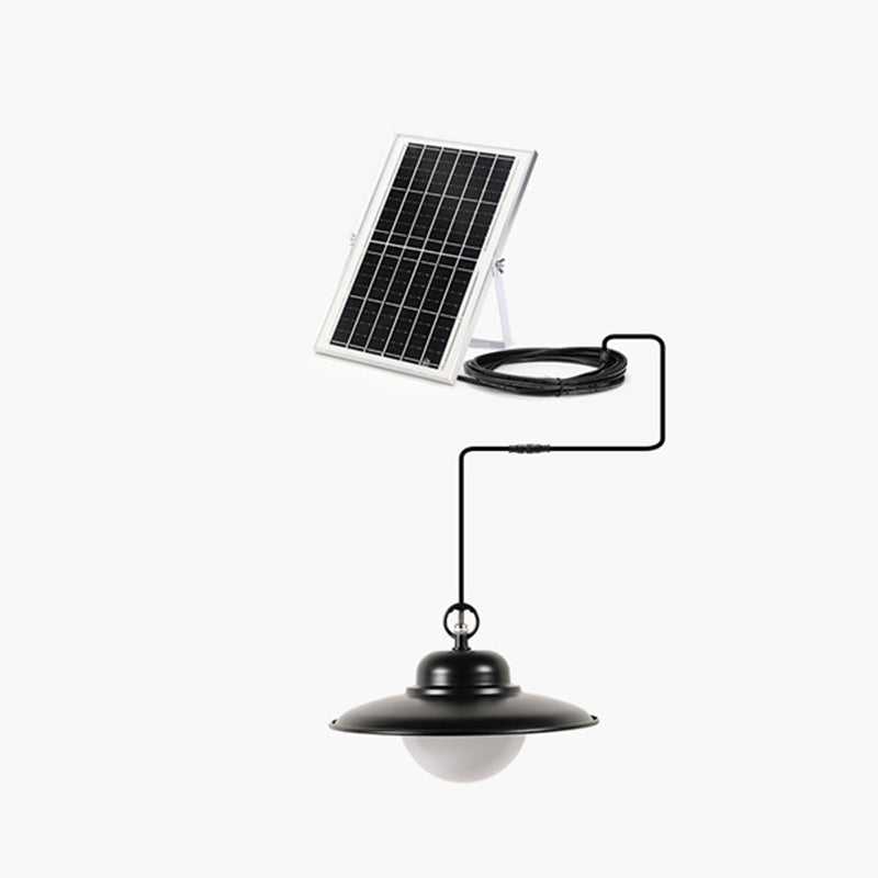 Lumière suspendue LED ronde en aluminium PC solaire étanche industrielle contemporaine pour jardin 