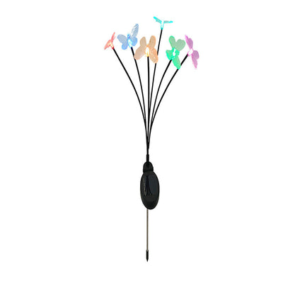 Moderne Art Deco wasserdichte Solar-PVC-Edelstahl-Schmetterlings-LED-Landschaftsbeleuchtung Außenleuchte für Außenpatio 
