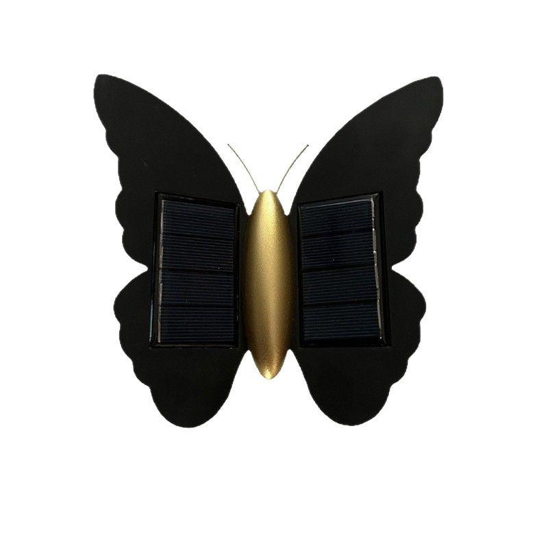 Moderne Art Deco Wasserdichte Solar-ABS-Kunststoff-Schmetterlings-LED-Wandleuchte Für Den Außenbereich 