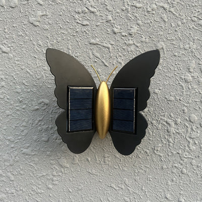 Moderne Art Deco Wasserdichte Solar-ABS-Kunststoff-Schmetterlings-LED-Wandleuchte Für Den Außenbereich 