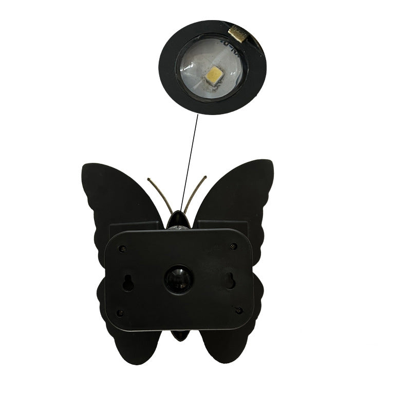 Moderne Art Deco Wasserdichte Solar-ABS-Kunststoff-Schmetterlings-LED-Wandleuchte Für Den Außenbereich 