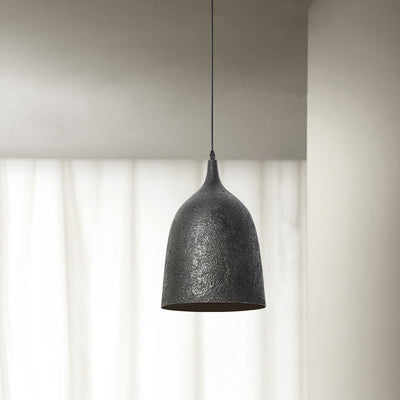 Traditional Japanese Steel Iron Round 1-Light Pendant Light For Bedroom