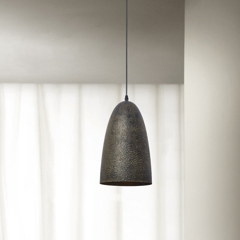 Traditional Japanese Steel Iron Round 1-Light Pendant Light For Bedroom