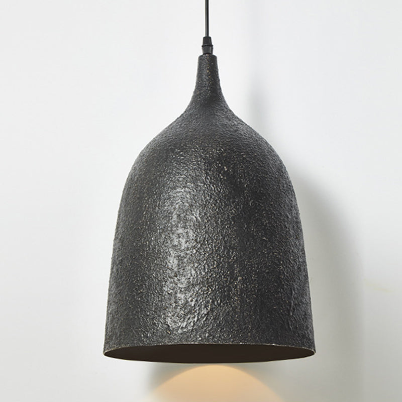 Traditional Japanese Steel Iron Round 1-Light Pendant Light For Bedroom