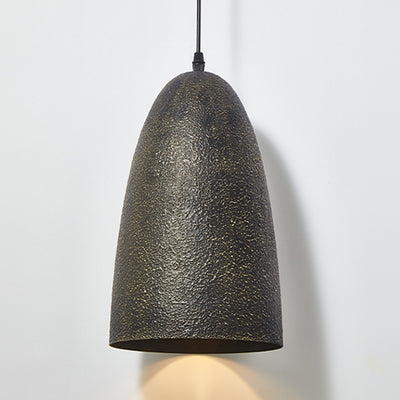 Traditional Japanese Steel Iron Round 1-Light Pendant Light For Bedroom