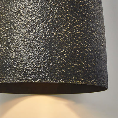 Traditional Japanese Steel Iron Round 1-Light Pendant Light For Bedroom