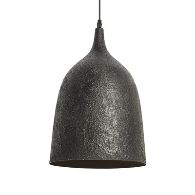Traditional Japanese Steel Iron Round 1-Light Pendant Light For Bedroom