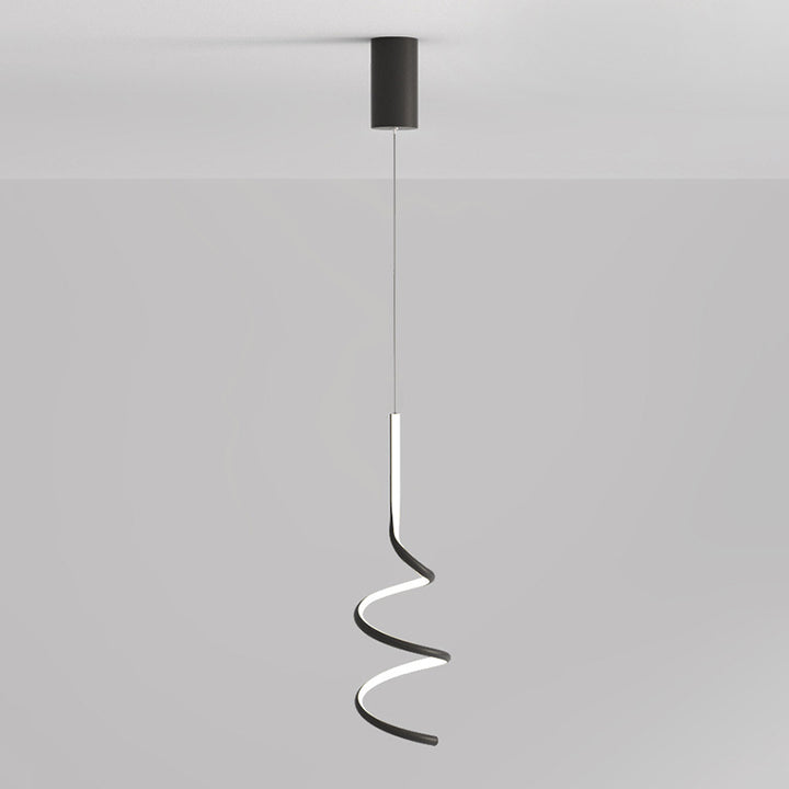 Modern Minimalist Aluminum Iron Square LED Pendant Light For Bedroom