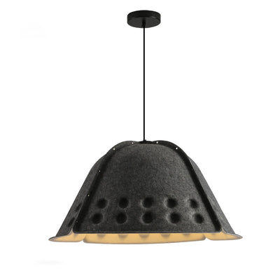 Contemporáneo Escandinavo Algodón Hierro Flor Alta Densidad Absorción de Sonido y Reducción de Ruido Lámpara Colgante de 1 Luz Para Comedor 