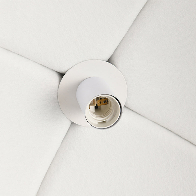 Contemporáneo Escandinavo Algodón Hierro Flor Alta Densidad Absorción de Sonido y Reducción de Ruido Lámpara Colgante de 1 Luz Para Comedor 