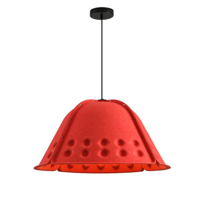Contemporáneo Escandinavo Algodón Hierro Flor Alta Densidad Absorción de Sonido y Reducción de Ruido Lámpara Colgante de 1 Luz Para Comedor 