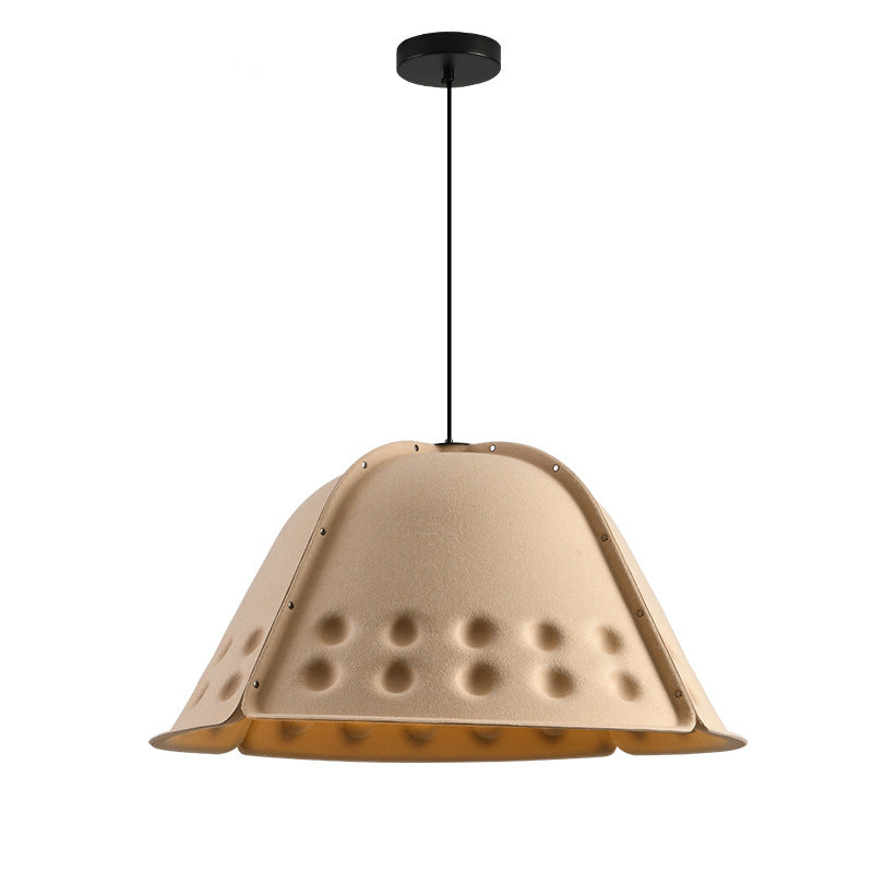 Contemporary Scandinavian Cotton Iron Flower High-Density Sound Absorption And Noise Reduction 1-Light Pendant Light For Dining Room