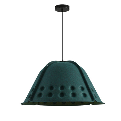 Contemporáneo Escandinavo Algodón Hierro Flor Alta Densidad Absorción de Sonido y Reducción de Ruido Lámpara Colgante de 1 Luz Para Comedor 