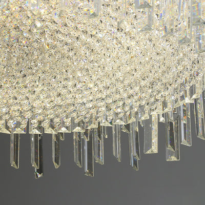 Modern Luxury Iron Crystal Round 10/12/14 Light Chandelier For Bedroom