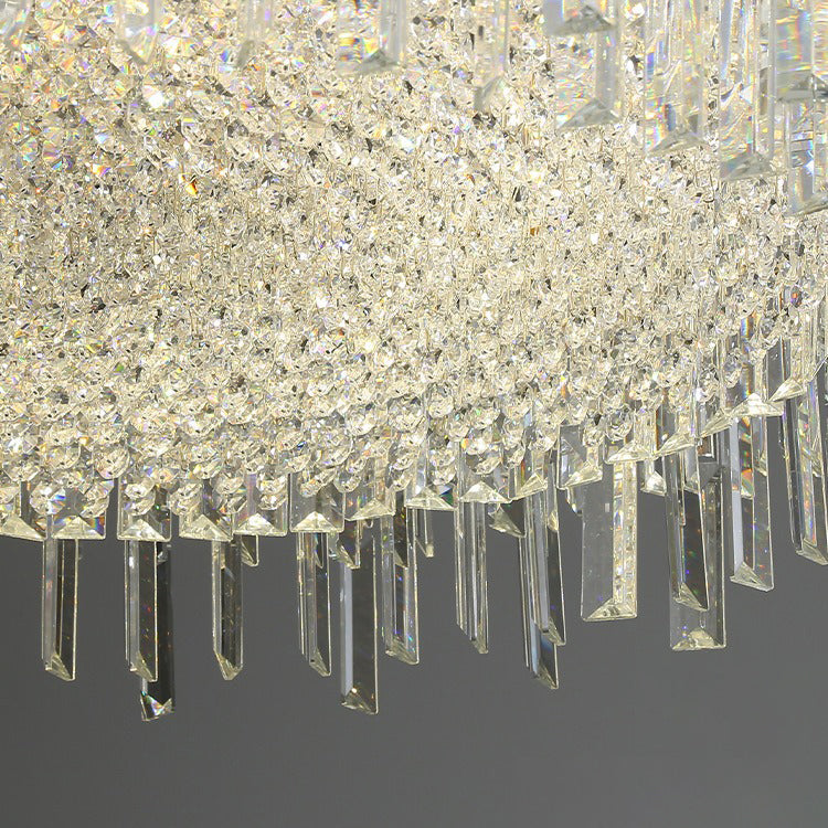 Modern Luxury Iron Crystal Round 10/12/14 Light Chandelier For Bedroom