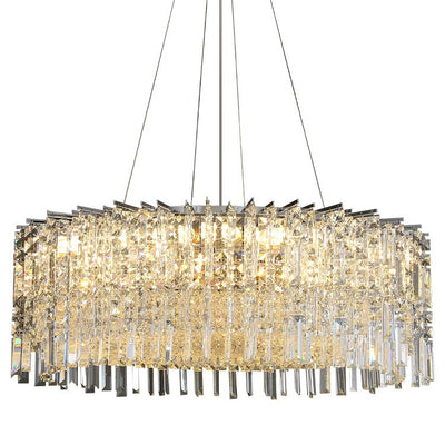 Modern Luxury Iron Crystal Round 10/12/14 Light Chandelier For Bedroom